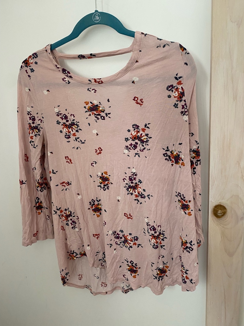 Loft Outlet Pink Floral Shirt Sz. L